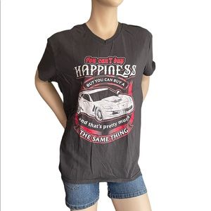 Anvil  You Can’t Buy Happiness Corvette Stingray Shirt Ladies Size Medium
